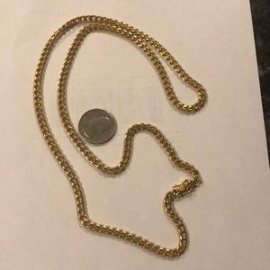 Gold plated Cuban link chain 26”